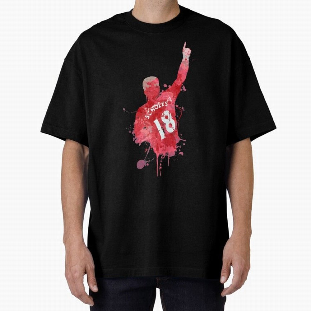 Paul Scholes Manchester United Legend Art Oversized T-Shirt Show Fan Pride Across FIFA World Cup 2026 Group Stage Spirit, Driven by Brazil, Messi, Neymar and Mbappe, Tournament Hype, Historic Matchups, Family Viewing Parties and Global Sports