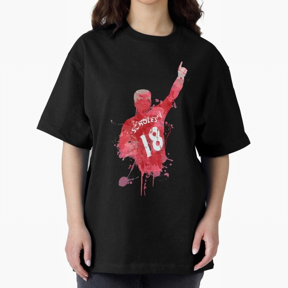 Paul Scholes Manchester United Legend Art Oversized T-Shirt Show Fan Pride Across FIFA World Cup 2026 Group Stage Spirit, Driven by Brazil, Messi, Neymar and Mbappe, Tournament Hype, Historic Matchups, Family Viewing Parties and Global Sports