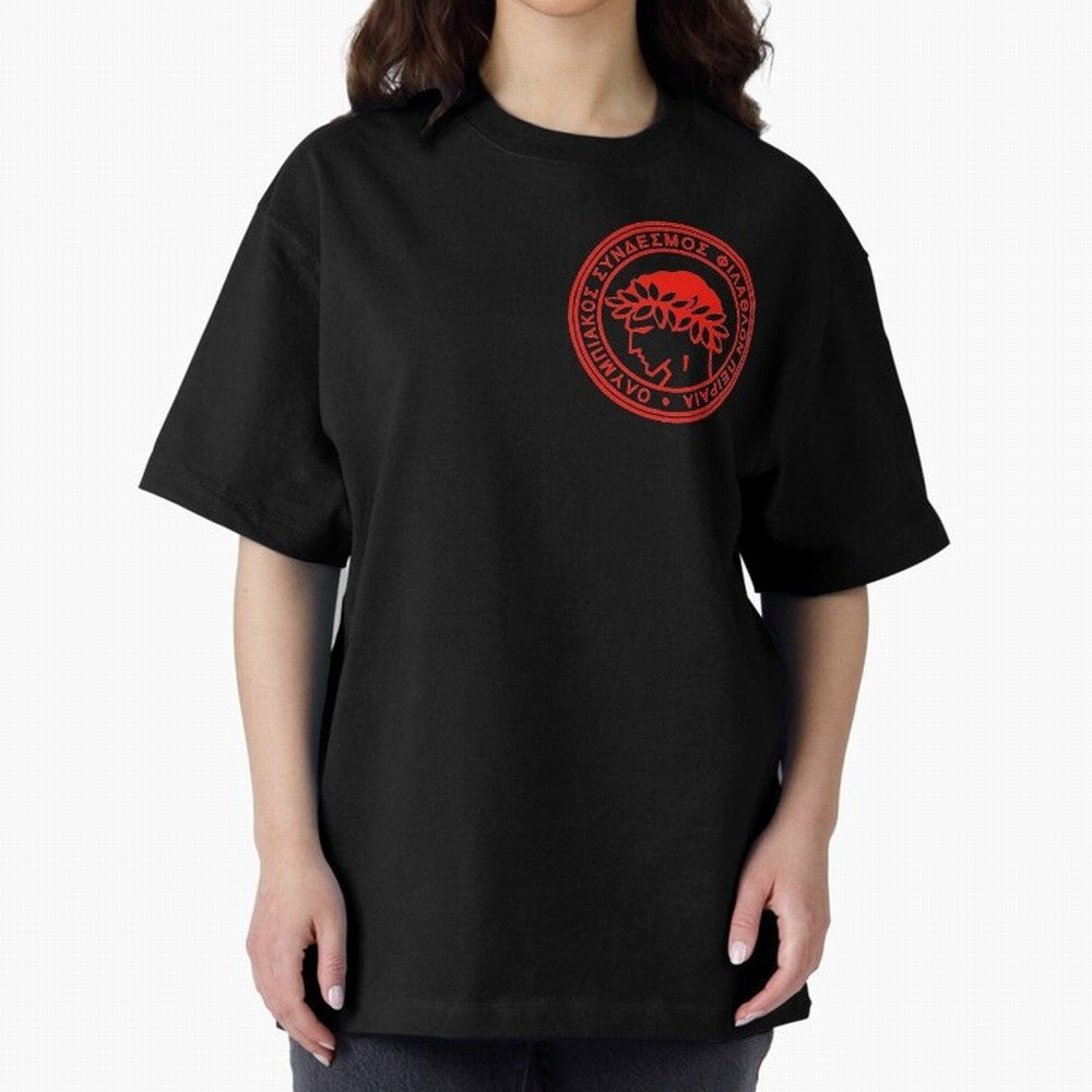 Olympiakos FC Oversized T-Shirt Experience FIFA World Cup 2026 Group Stage Driven by Messi and Cristiano Ronaldo, Portugal, Spain and Germany Energy, Supporter Pride, Iconic Celebrations, Legendary Names and Global Match Day Energy; Made for