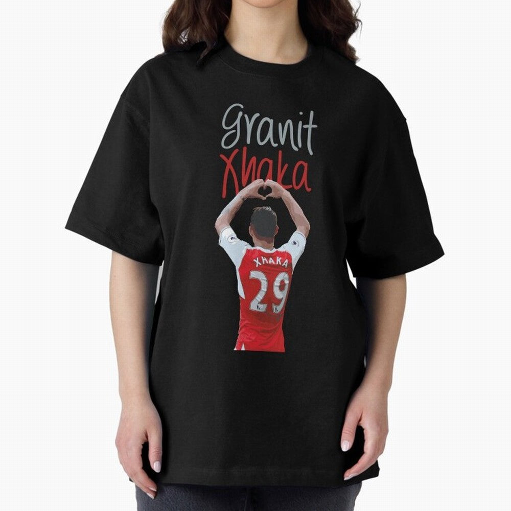 Granit Xhaka Oversized T-Shirt Bring a Vintage Feel to Match Day Hype around FIFA World Cup 2026 USA Canada Mexico, Cristiano Ronaldo, Haaland and CR7, Spain, Football Passion, Legendary Performances, Festival Vibes and Supporter Community; Made