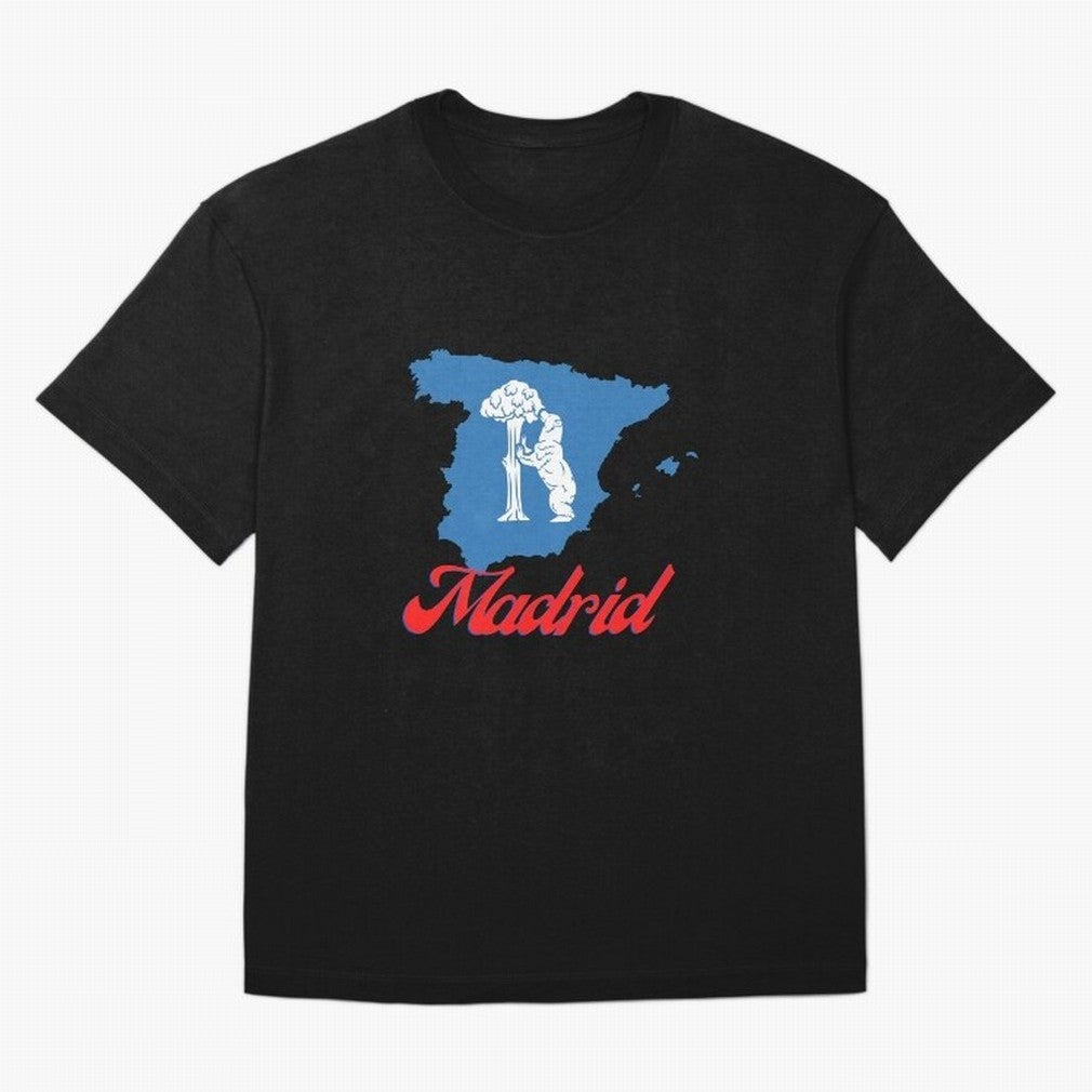 Madrid Bear Strawberry Tree Oversized T-Shirt Stand Proud for the FIFA World Cup 2026 USA Canada Mexico Journey through Messi and Cristiano Ronaldo Highlights, England and Germany Pride, Football Passion, Legendary Performances, Festival Vibes and
