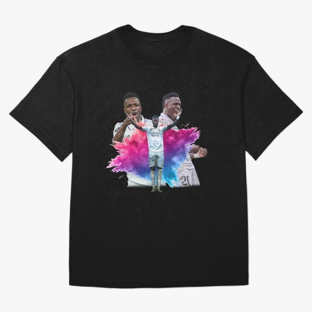 Fanart Vinicius Junior Merch Oversized T-Shirt Celebrate Global Passion for FIFA World Cup 2026 USA Canada Mexico Filled with Mbappe, Germany Energy, Tournament Hype, Historic Matchups, Family Viewing Parties and Global Sports Pride; Great for