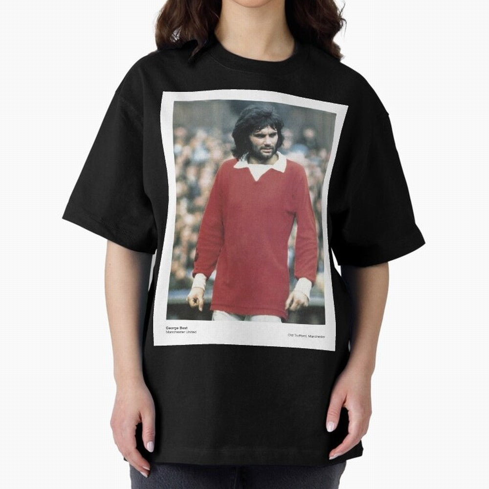 George Best - Manchester United Oversized T-Shirt Create Match Day Hype around FIFA World Cup 2026 Group Stage, Neymar, Brazil, Portugal and Argentina, Retro Football Energy, Iconic Rivalries, Trophy Chase Drama and Stadium Atmosphere; Ideal for