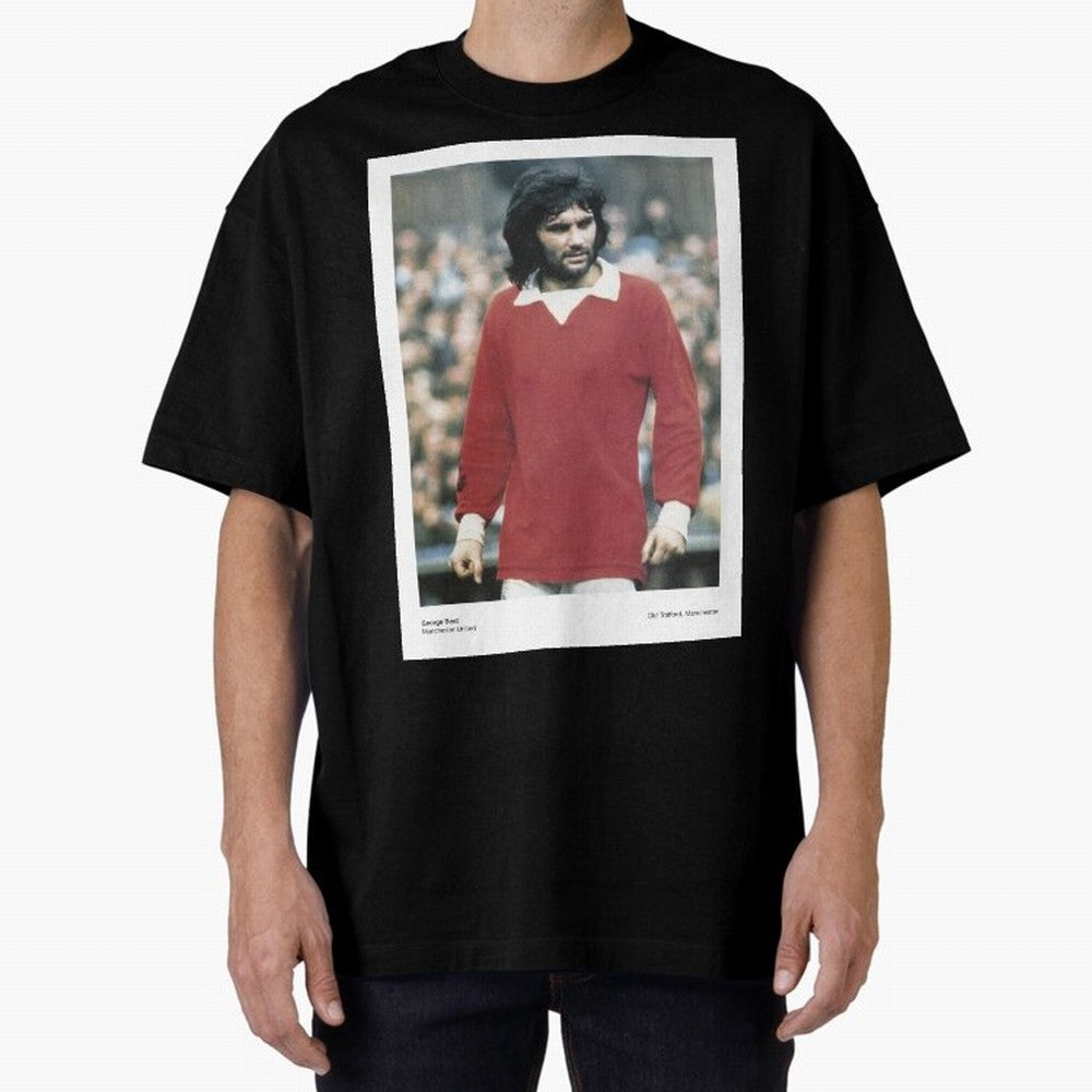 George Best - Manchester United Oversized T-Shirt Create Match Day Hype around FIFA World Cup 2026 Group Stage, Neymar, Brazil, Portugal and Argentina, Retro Football Energy, Iconic Rivalries, Trophy Chase Drama and Stadium Atmosphere; Ideal for