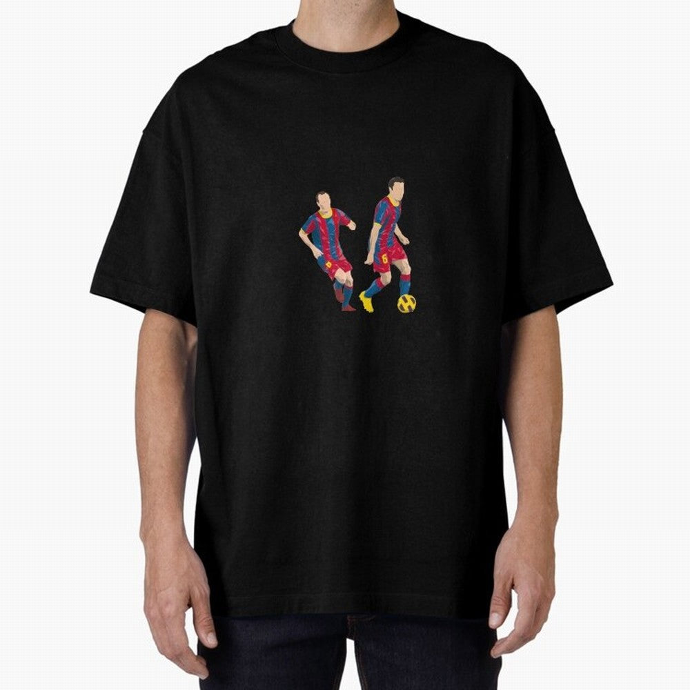 Andres Iniesta and Xavi Minimalist Oversized T-Shirt Discover Match Day Hype around FIFA World Cup 2026, Cristiano Ronaldo, Haaland and CR7, England, France and Netherlands, Classic Soccer Heritage, Championship Pressure, Fan Loyalty and