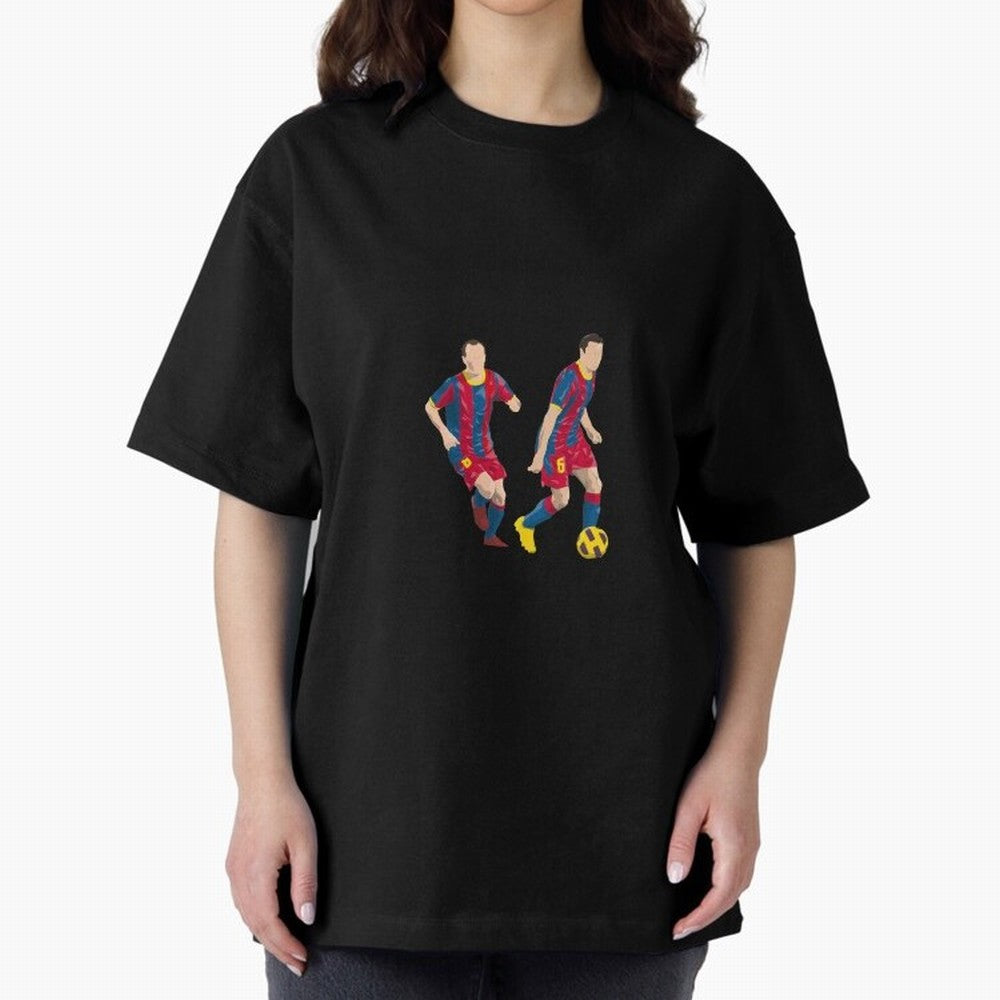 Andres Iniesta and Xavi Minimalist Oversized T-Shirt Discover Match Day Hype around FIFA World Cup 2026, Cristiano Ronaldo, Haaland and CR7, England, France and Netherlands, Classic Soccer Heritage, Championship Pressure, Fan Loyalty and