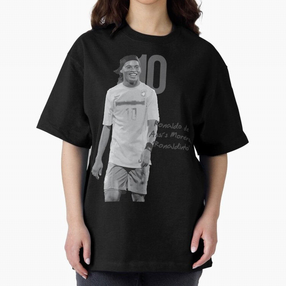 Ronaldo de Assis Moreira Ronaldinho Oversized T-Shirt Bring International Match Energy to FIFA World Cup 2026 USA Canada Mexico for Fans of Neymar and Brazil, Portugal and Argentina, Bringing Classic Soccer Heritage, Championship Pressure, Fan