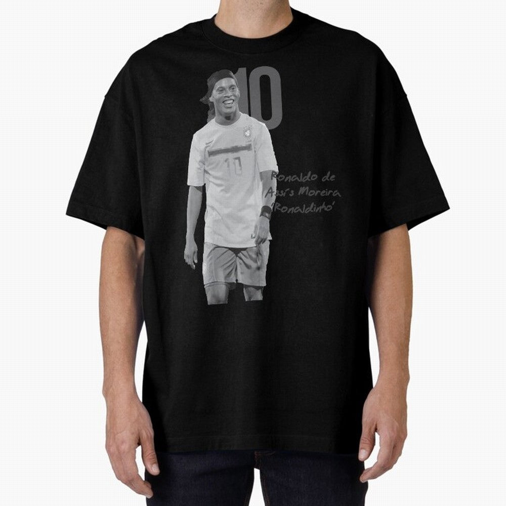 Ronaldo de Assis Moreira Ronaldinho Oversized T-Shirt Bring International Match Energy to FIFA World Cup 2026 USA Canada Mexico for Fans of Neymar and Brazil, Portugal and Argentina, Bringing Classic Soccer Heritage, Championship Pressure, Fan