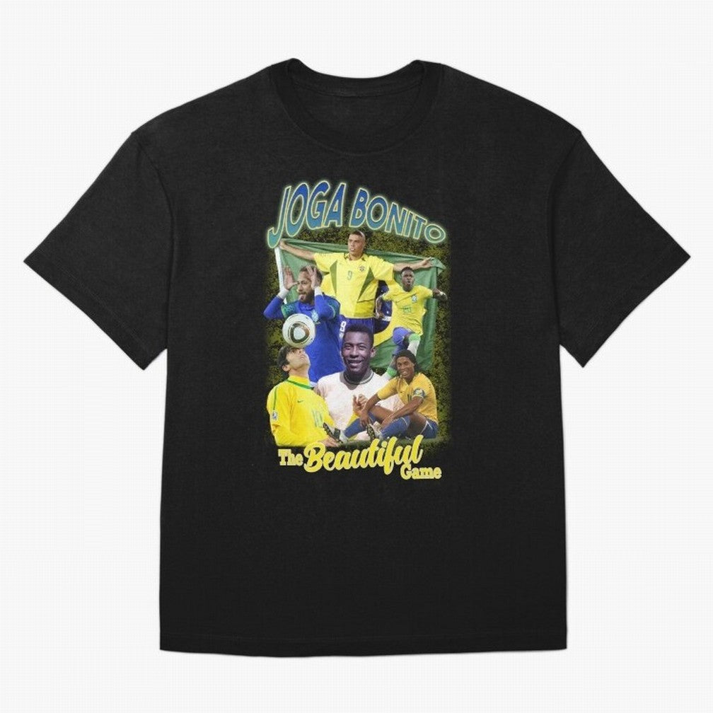 Joga Bonito Brazil Oversized T-Shirt Feel the Trophy Chase of Match Day Hype around FIFA World Cup 2026 USA Canada Mexico, Neymar, Haaland and Cristiano Ronaldo, Argentina, Champion Mindset, Group Stage Buzz, Knockout Tension and Passionate Fan