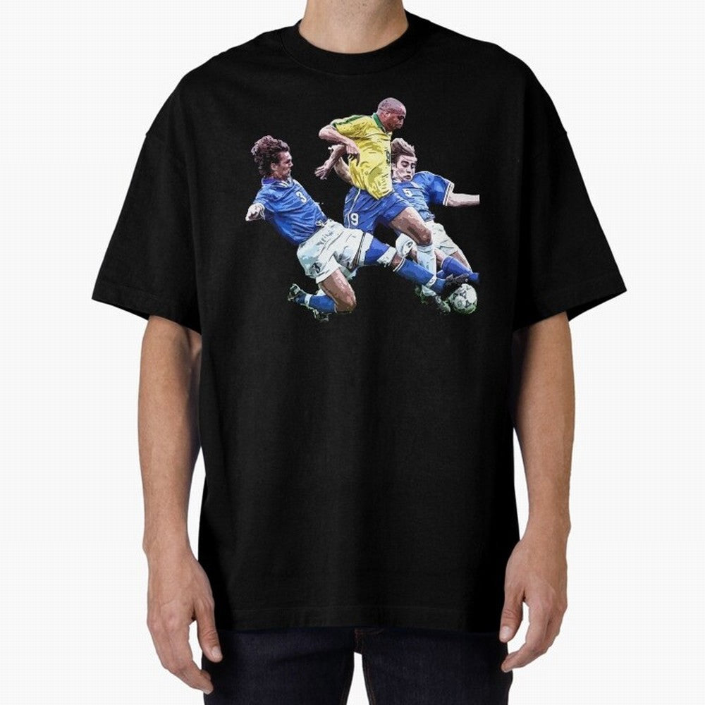 Ronaldo vs Maldini & Cannavaro Oversized T-Shirt Spotlight FIFA World Cup 2026 Group Stage for Fans of Messi, Neymar and Mbappe and England, Bringing Tournament Hype, Historic Matchups, Family Viewing Parties and Global Sports Pride; Built for