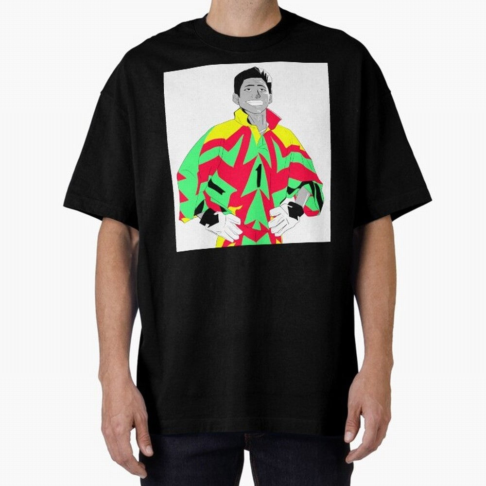 Jorge Campos the legend of soccer football in goal keeper Oversized T-Shirt Celebrate the Road through FIFA World Cup 2026 Group Stage Spirit, Centered on England and Germany, CR7 and Messi, Vintage Soccer Flavor, Modern Football Stars, National