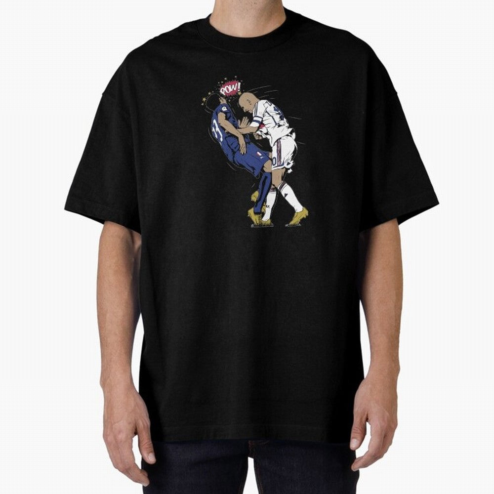 Zinedine Zidane Oversized T-Shirt Bring Stadium Energy to Global Football Passion for FIFA World Cup 2026, Connected to Messi and Cristiano Ronaldo, Brazil, Football Festival Excitement, Trophy Ambitions, Country Rivalries and Star Player Buzz;