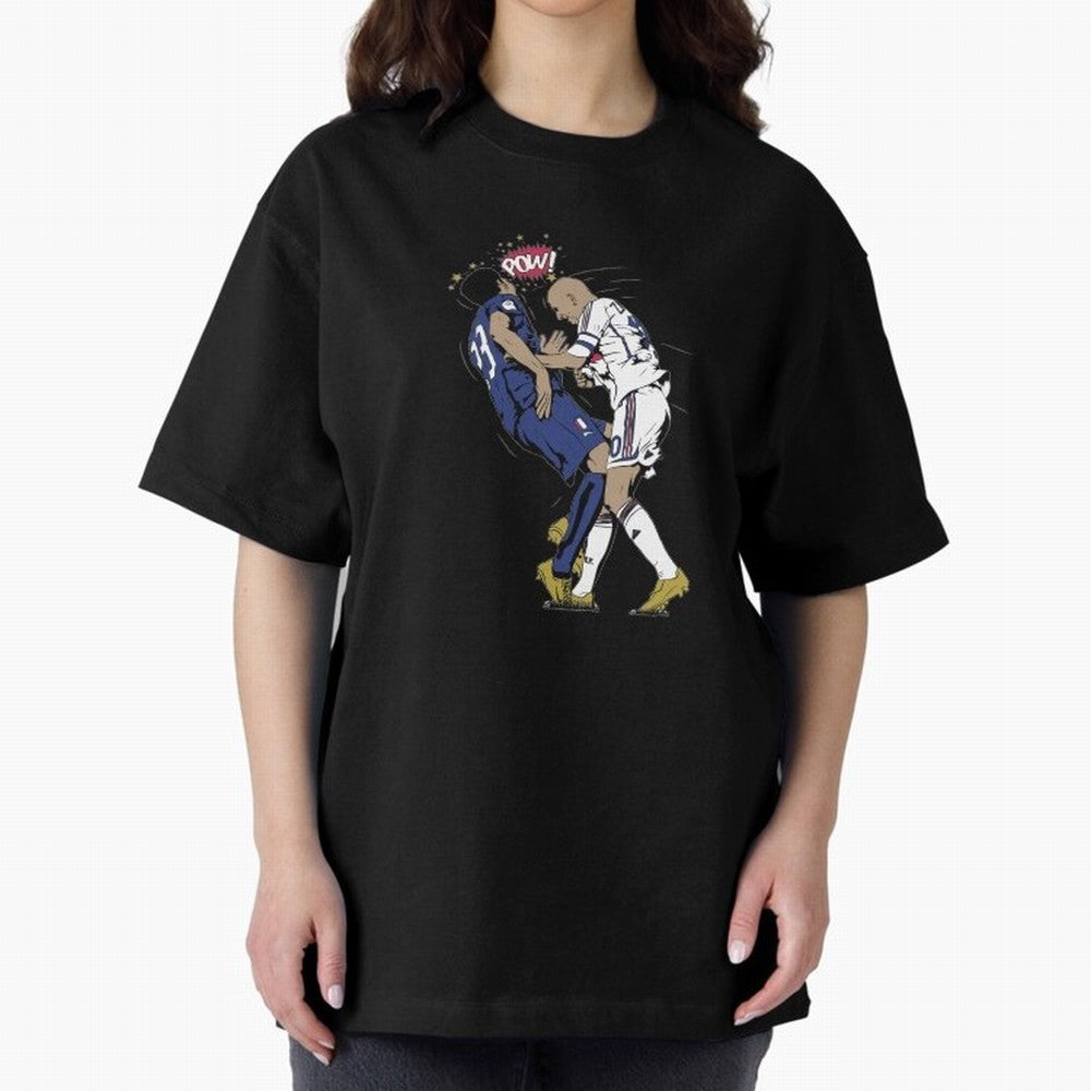 Zinedine Zidane Oversized T-Shirt Bring Stadium Energy to Global Football Passion for FIFA World Cup 2026, Connected to Messi and Cristiano Ronaldo, Brazil, Football Festival Excitement, Trophy Ambitions, Country Rivalries and Star Player Buzz;