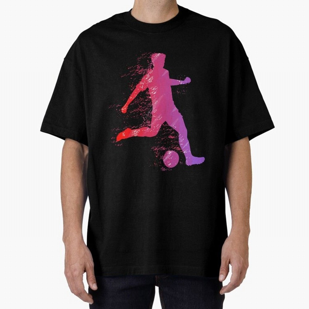 Soccer Player Shoot Oversized T-Shirt Capture Stadium Memories from Match Day Hype around FIFA World Cup 2026, Cristiano Ronaldo, Spain, Football Passion, Legendary Performances, Festival Vibes and Supporter Community; Made for Collectors Who Enjoy
