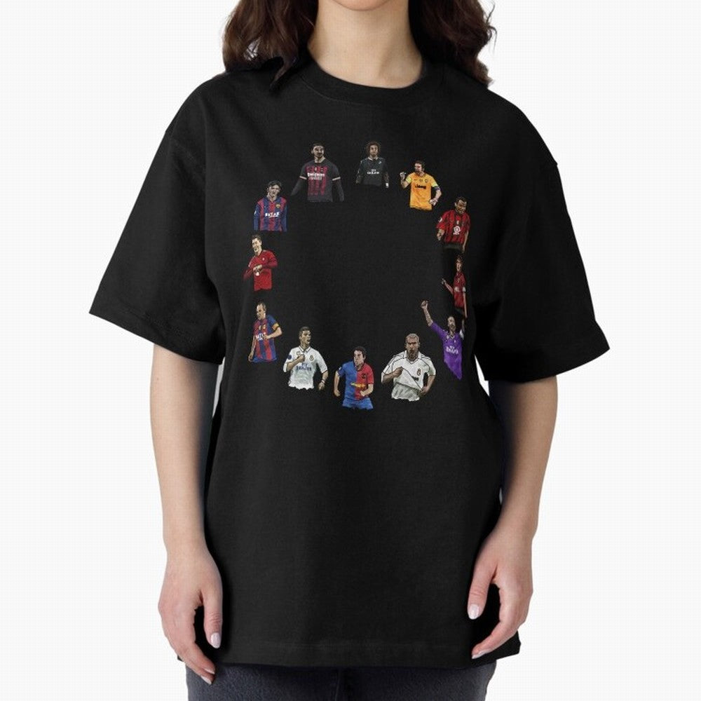 The Best football players Oversized T-Shirt Bring Match Day Fire to Global Football Passion for FIFA World Cup 2026 Group Stage, Built around Cristiano Ronaldo, Haaland and CR7, Portugal, Sports Nostalgia, International Competition, Famous Players