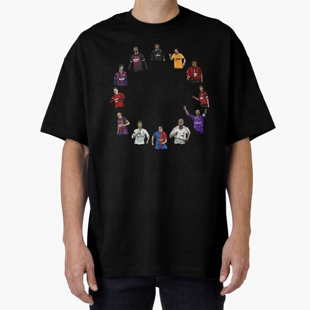 The Best football players Oversized T-Shirt Bring Match Day Fire to Global Football Passion for FIFA World Cup 2026 Group Stage, Built around Cristiano Ronaldo, Haaland and CR7, Portugal, Sports Nostalgia, International Competition, Famous Players