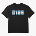 Dios Oversized T-Shirt Back the Journey through the FIFA World Cup 2026 Journey through Haaland Highlights, France and Portugal Pride, Football Festival Excitement, Trophy Ambitions, Country Rivalries and Star Player Buzz; Great for Supporters Who