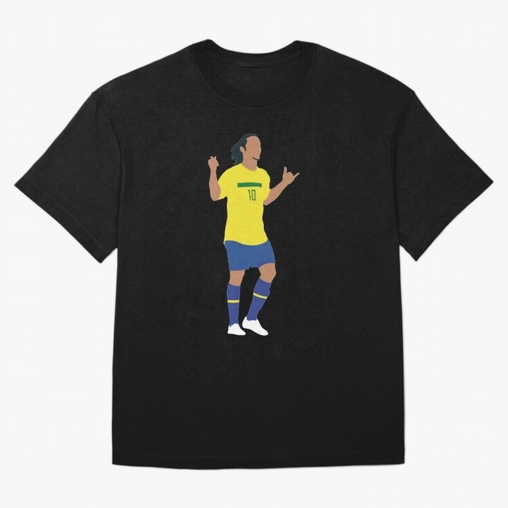 Ronaldinho. Brazil Football. Oversized T-Shirt Feel the Trophy Chase of Global Football Passion for FIFA World Cup 2026 USA Canada Mexico, Featuring Messi and Cristiano Ronaldo, Portugal, Champion Mindset, Group Stage Buzz, Knockout Tension and