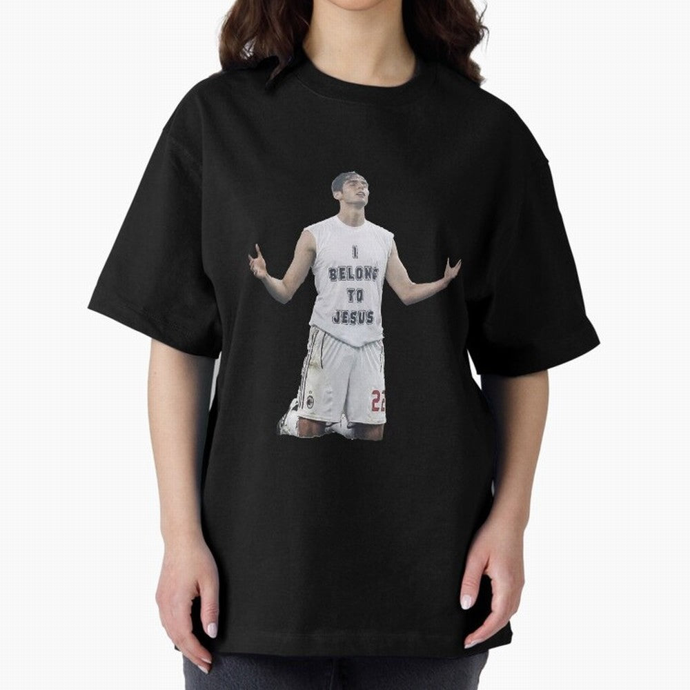 Ricardo Kaka wearing  I belong to Jesus  t-shirt sticker for football lovers Oversized T-Shirt Carry the Dream of Match Day Hype around FIFA World Cup 2026 Group Stage, Messi, England, France and Netherlands, Retro Football Energy, Iconic