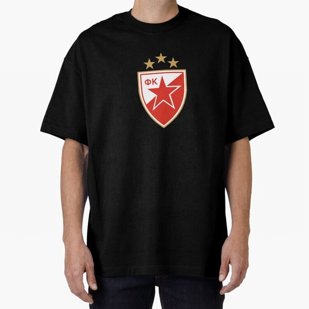 red star Oversized T-Shirt Embrace Global Football Passion for FIFA World Cup 2026 USA Canada Mexico, Featuring CR7, England, Classic Soccer Heritage, Championship Pressure, Fan Loyalty and International Pride; Perfect for Supporters Who Want Bold