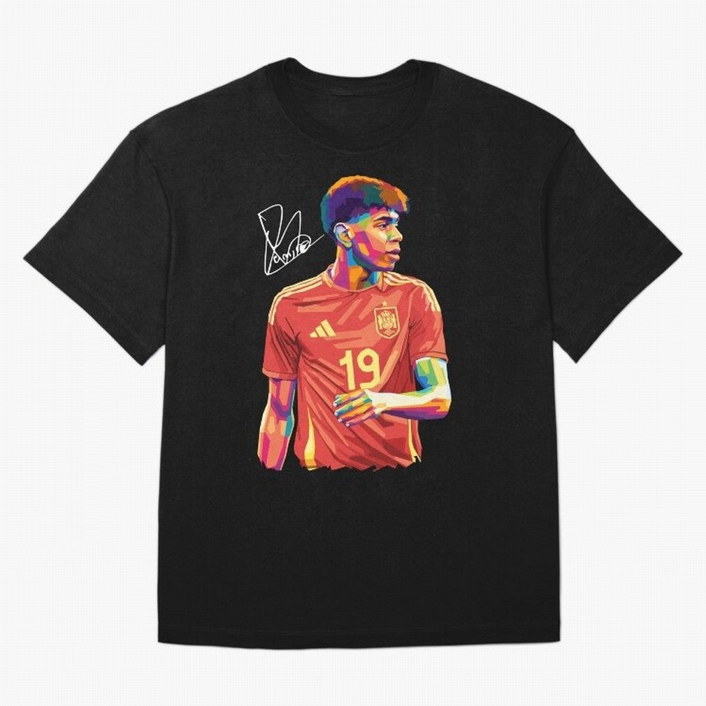 Lamine Yamal Pop Art Oversized T-Shirt Join Supporters Worldwide for the FIFA World Cup 2026 Group Stage Journey through Messi and Cristiano Ronaldo Highlights, Argentina and Brazil Pride, Supporter Pride, Iconic Celebrations, Legendary Names and