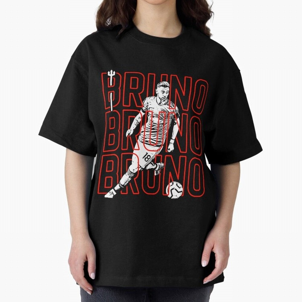 Bruno Fernandes - Manchester United Oversized T-Shirt Show Match Day Excitement for FIFA World Cup 2026 USA Canada Mexico Spirit, Inspired by Argentina, France and Brazil, CR7, Stadium Memories, Football Loyalty, International Chants and