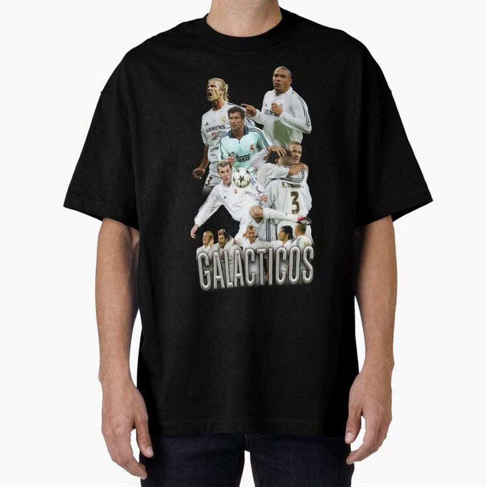 Galacticos Real Madrid Oversized T-Shirt Bring FIFA World Cup 2026 USA Canada Mexico Inspired by Haaland, England Energy, Match Day Excitement, Supporter Culture, Golden Goals and Global Football Passion; Made for Die Hard Supporters, Soccer
