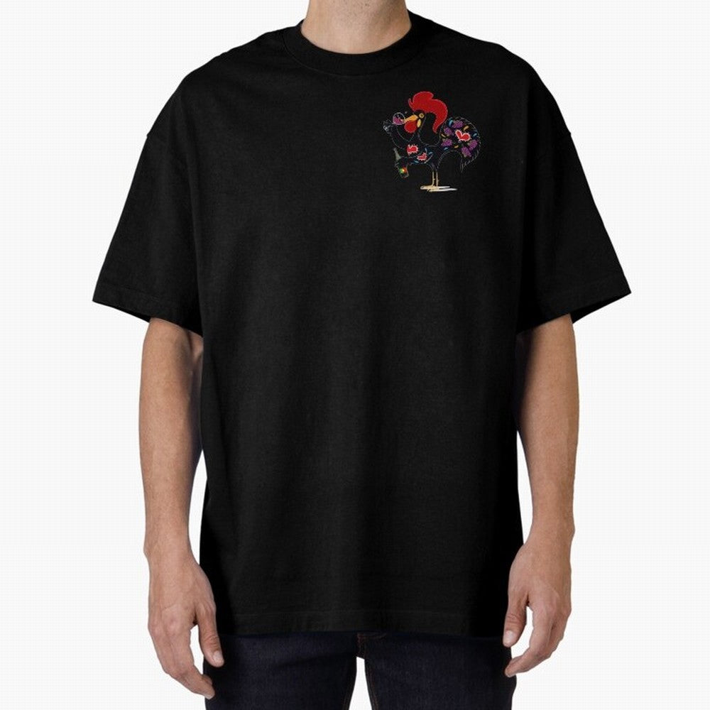 Portuguese Rooster Drinking Wine Oversized T-Shirt Show Your Love for FIFA World Cup 2026 Group Stage Driven by Messi, Netherlands Energy, Soccer Culture, Superstar Moments, National Team Dreams and Competitive Fire; Great for Supporters Who Love