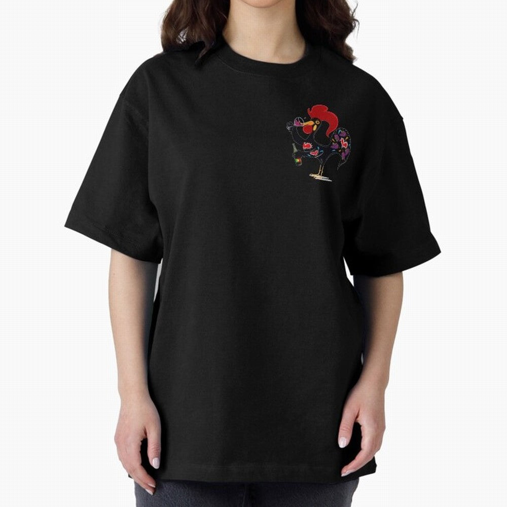 Portuguese Rooster Drinking Wine Oversized T-Shirt Show Your Love for FIFA World Cup 2026 Group Stage Driven by Messi, Netherlands Energy, Soccer Culture, Superstar Moments, National Team Dreams and Competitive Fire; Great for Supporters Who Love