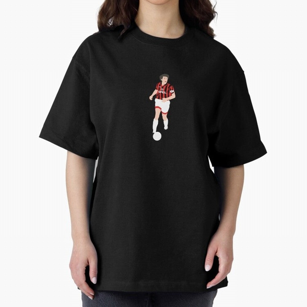 Paolo Maldini AC Milan legend Oversized T-Shirt Bring a Vintage Feel to the FIFA World Cup 2026 Journey through Mbappe Highlights, Germany Pride, Stadium Chants, National Pride, Trophy Dreams and Unforgettable Football Memories; Made for Collectors