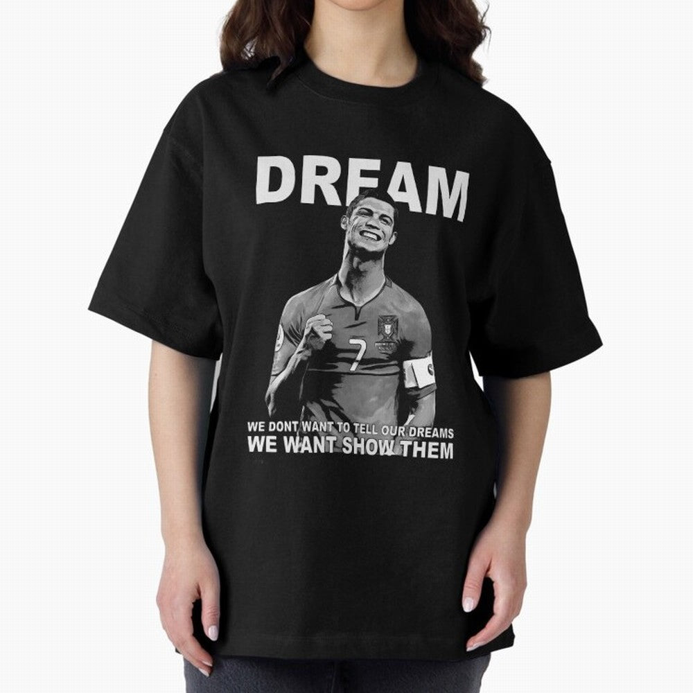 christiano ronaldo Oversized T-Shirt Make Your Look Match FIFA World Cup 2026 USA Canada Mexico with Messi, CR7 and Mbappe, France Energy, Goal Celebration Energy, Supporter Heritage, Football Icons and Worldwide Tournament Joy; Perfect for Fans,