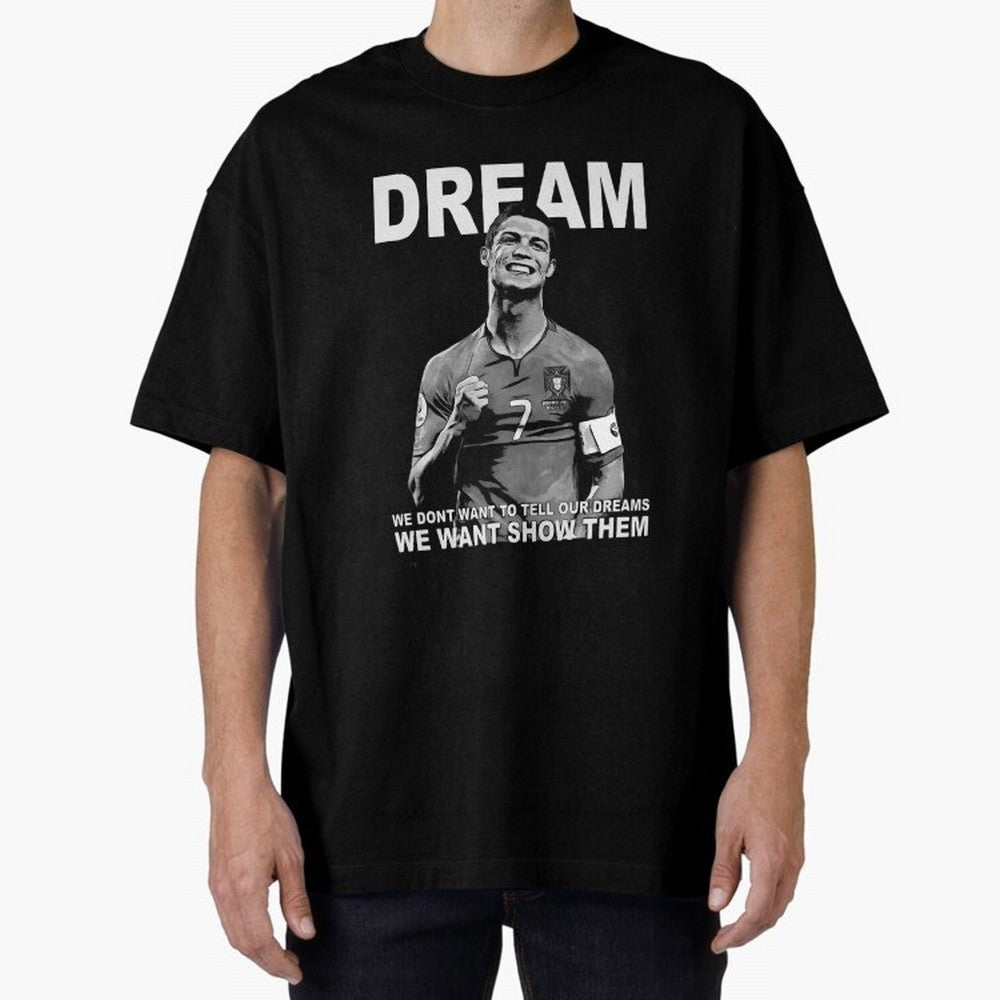 christiano ronaldo Oversized T-Shirt Make Your Look Match FIFA World Cup 2026 USA Canada Mexico with Messi, CR7 and Mbappe, France Energy, Goal Celebration Energy, Supporter Heritage, Football Icons and Worldwide Tournament Joy; Perfect for Fans,