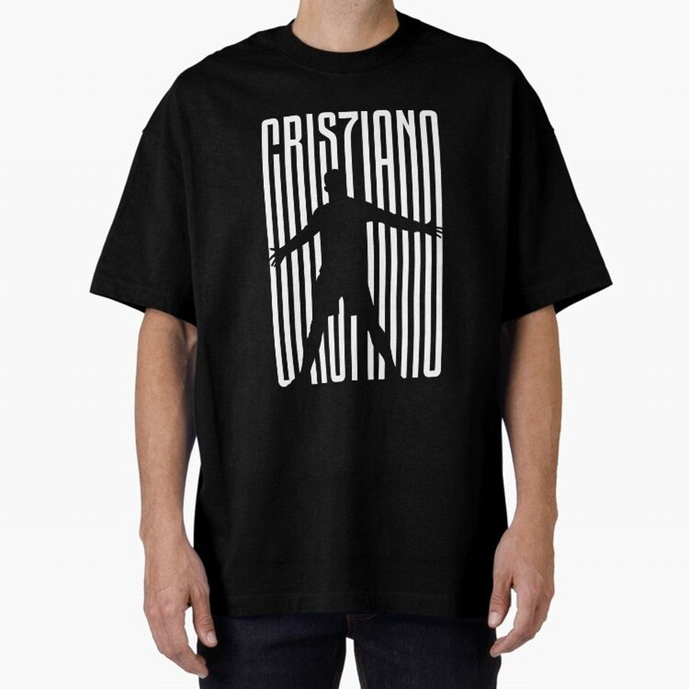 Christiano Ronaldo Icon black Jersey 2023 Oversized T-Shirt Represent Fans Who Live for Match Day Hype around FIFA World Cup 2026 Group Stage, Mbappe, Portugal, Football Passion, Legendary Performances, Festival Vibes and Supporter Community; Great