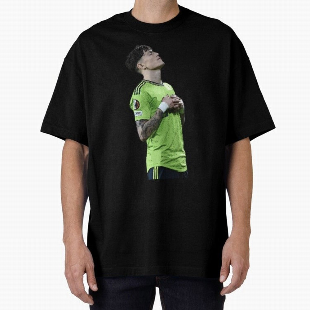 Garnacho Inner Peace Celebration Oversized T-Shirt Experience the Global Stage of FIFA World Cup 2026 Group Stage Driven by Messi, Neymar and Mbappe, Spain and Netherlands Energy, Classic Soccer Heritage, Championship Pressure, Fan Loyalty and