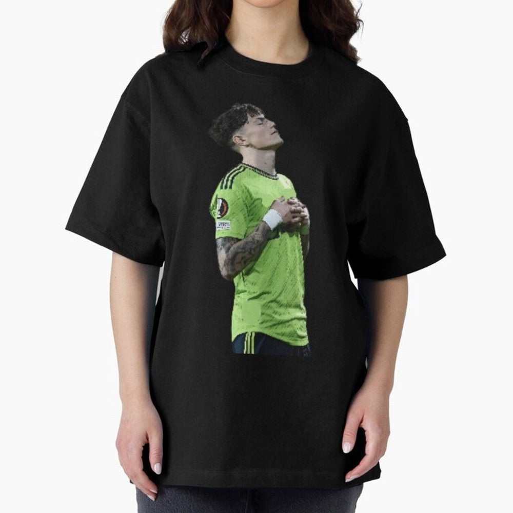 Garnacho Inner Peace Celebration Oversized T-Shirt Experience the Global Stage of FIFA World Cup 2026 Group Stage Driven by Messi, Neymar and Mbappe, Spain and Netherlands Energy, Classic Soccer Heritage, Championship Pressure, Fan Loyalty and
