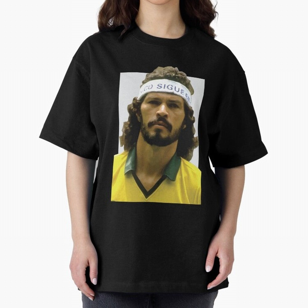 Scrates Football legend Oversized T-Shirt Turn Up for Match Day Hype around FIFA World Cup 2026, Haaland and Mbappe, Spain, Tournament Hype, Historic Matchups, Family Viewing Parties and Global Sports Pride; Created for Match Day Parties, Soccer