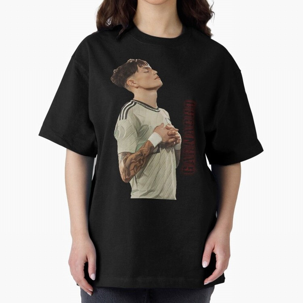 Alejandro Garnacho Oversized T-Shirt Feel the Heartbeat of FIFA World Cup 2026 USA Canada Mexico Featuring Messi, CR7 and Mbappe, Brazil, Portugal and Argentina Energy, Vintage Soccer Flavor, Modern Football Stars, National Flags and Final Night