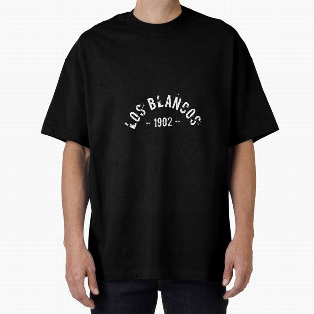 Los Blancos 1902 Oversized T-Shirt Honor the Beautiful Game during Match Day Hype around FIFA World Cup 2026 Group Stage, Messi, Argentina, France and Brazil, Retro Football Energy, Iconic Rivalries, Trophy Chase Drama and Stadium Atmosphere; Great