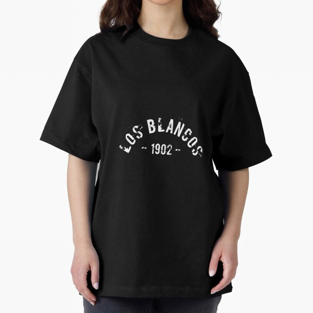 Los Blancos 1902 Oversized T-Shirt Honor the Beautiful Game during Match Day Hype around FIFA World Cup 2026 Group Stage, Messi, Argentina, France and Brazil, Retro Football Energy, Iconic Rivalries, Trophy Chase Drama and Stadium Atmosphere; Great