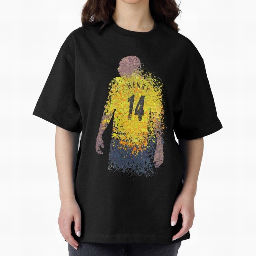 Thierry Henry Arsenal Illustration Oversized T-Shirt Celebrate Rivalries and Pride in the FIFA World Cup 2026 Journey through Messi Highlights, France Pride, Goal Celebration Energy, Supporter Heritage, Football Icons and Worldwide Tournament Joy;