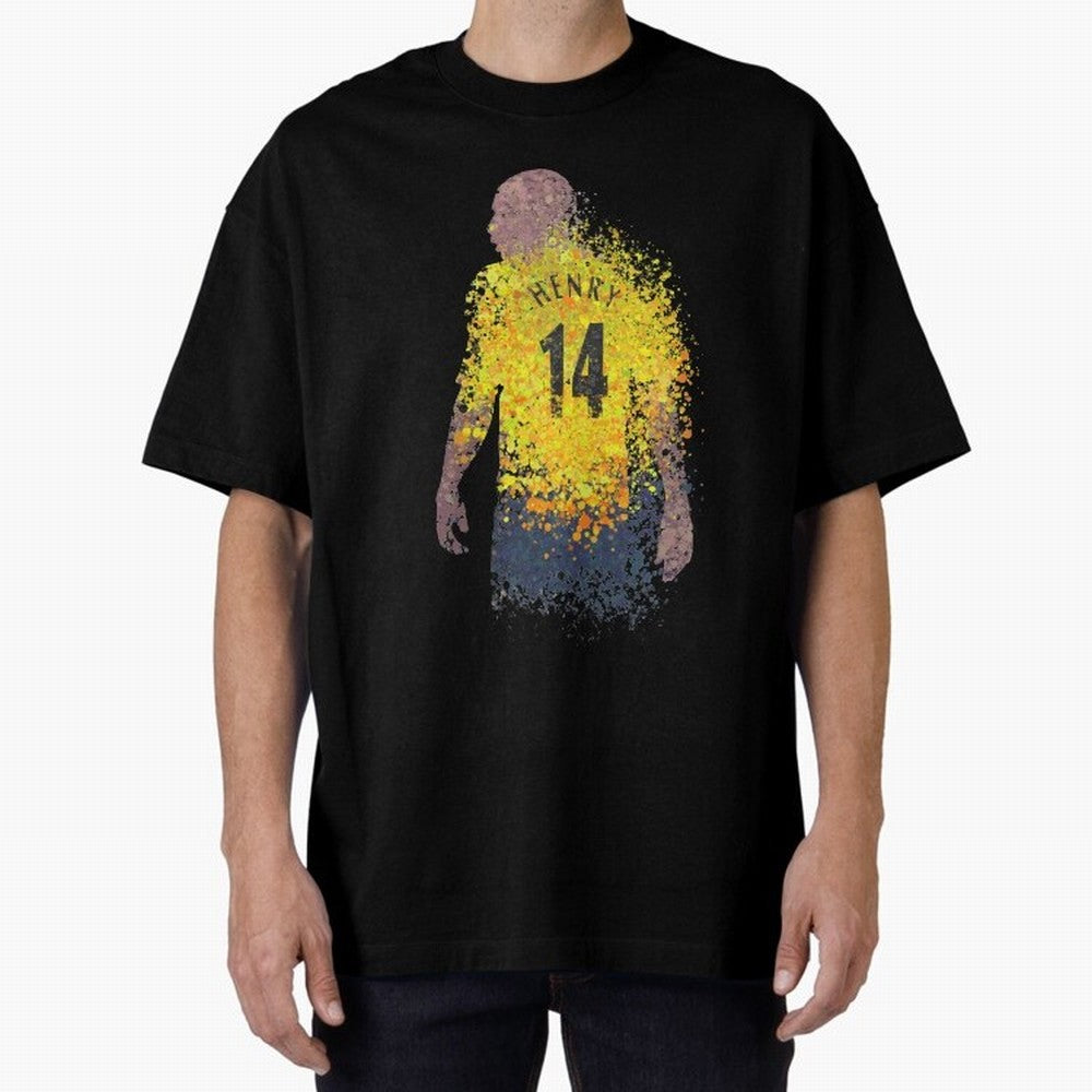 Thierry Henry Arsenal Illustration Oversized T-Shirt Celebrate Rivalries and Pride in the FIFA World Cup 2026 Journey through Messi Highlights, France Pride, Goal Celebration Energy, Supporter Heritage, Football Icons and Worldwide Tournament Joy;