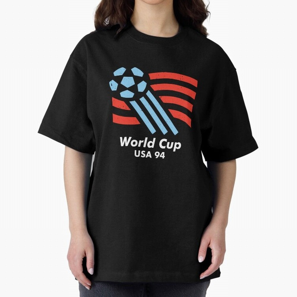 World Cup USA 94 Oversized T-Shirt Celebrate the Road through Global Football Passion for FIFA World Cup 2026 USA Canada Mexico, Centered on Neymar, France, Worldwide Fan Energy, Dramatic Goals, Stadium Lights and Championship Celebrations; Great