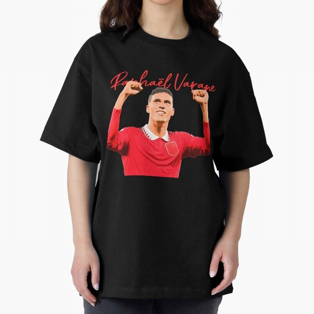 Rafael Varane Oversized T-Shirt Celebrate Rivalries and Pride in Global Football Passion for FIFA World Cup 2026 USA Canada Mexico, Connected to Haaland, Germany, Football Festival Excitement, Trophy Ambitions, Country Rivalries and Star Player