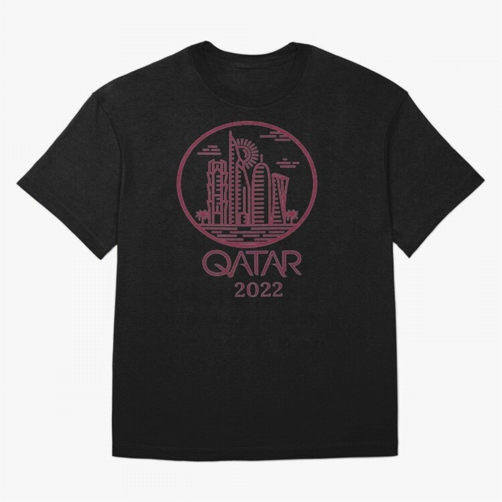Qatar Welcome Oversized T-Shirt Fuel Global Football Passion for FIFA World Cup 2026 Group Stage, Centered on Neymar, Haaland and Cristiano Ronaldo, Brazil, Championship Spirit, Famous Goals, Roaring Crowds and International Football Unity; Great