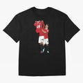 Alejandro Garnacho Goal Celebration Oversized T-Shirt Discover FIFA World Cup 2026 USA Canada Mexico for Fans of Haaland and Mbappe and Argentina, Bringing Stadium Memories, Football Loyalty, International Chants and Championship Tradition; Perfect