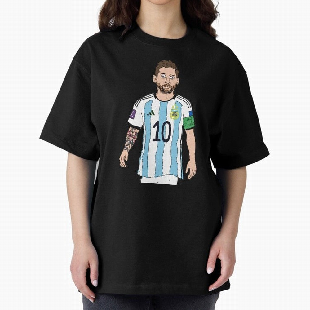 Badly Drawn Messi Classic T-Shirt Celebrate the Stars of the FIFA World Cup 2026 Group Stage Journey through Messi, Neymar and Mbappe Highlights, Brazil, Portugal and Argentina Pride, Goal Celebration Energy, Supporter Heritage, Football Icons and