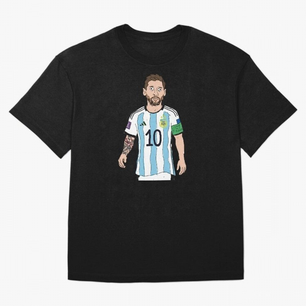 Badly Drawn Messi Classic T-Shirt Celebrate the Stars of the FIFA World Cup 2026 Group Stage Journey through Messi, Neymar and Mbappe Highlights, Brazil, Portugal and Argentina Pride, Goal Celebration Energy, Supporter Heritage, Football Icons and