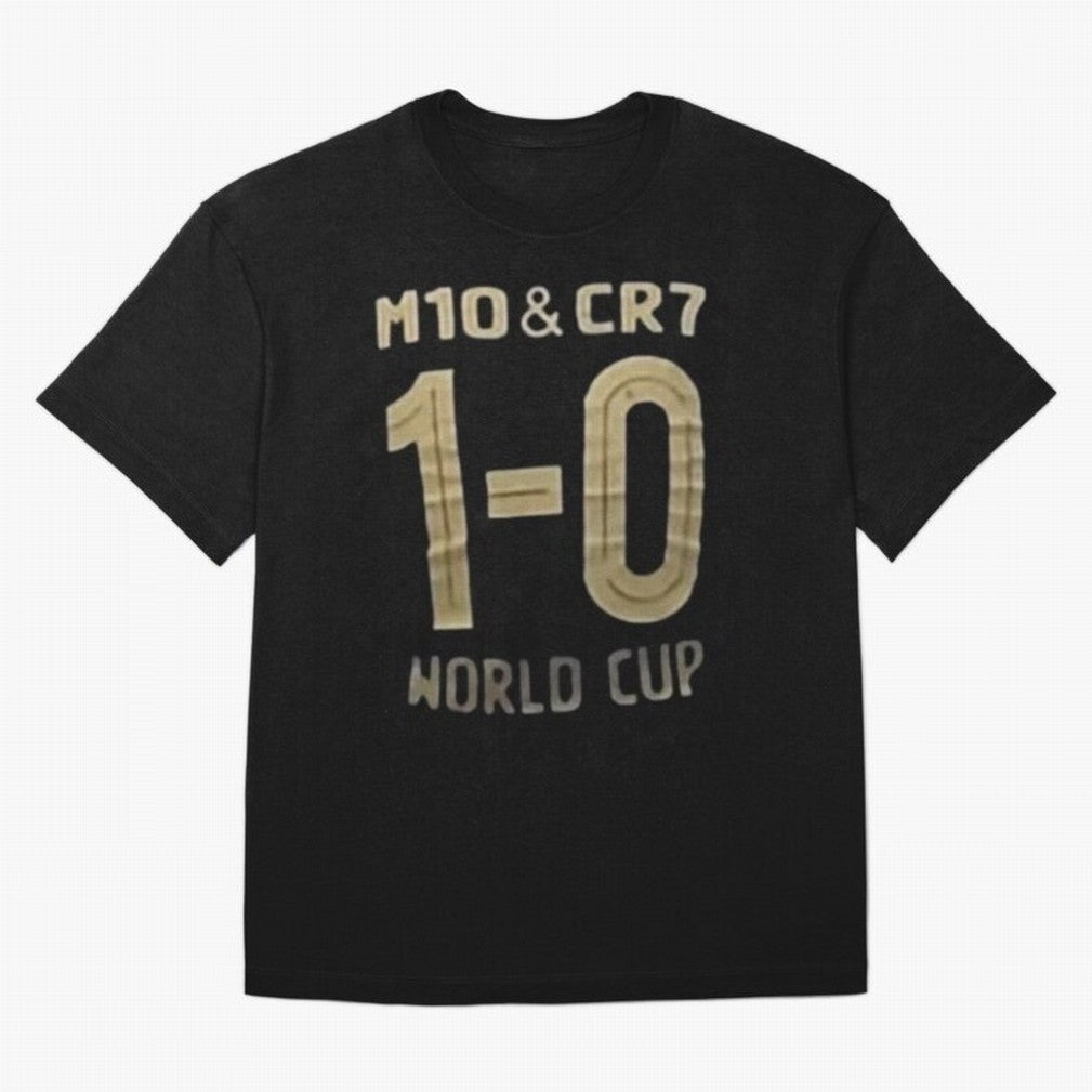 m10 and cr7 1-0 world cup football Classic T-Shirt Bring Supporter Culture to the FIFA World Cup 2026 Journey through Cristiano Ronaldo Highlights, Spain and Netherlands Pride, Stadium Chants, National Pride, Trophy Dreams and Unforgettable