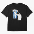 Art Messi Illustration Classic T-Shirt Celebrate FIFA World Cup 2026 Spirit, Inspired by Argentina, France and Brazil, Neymar, Global Supporter Spirit, Legendary Goals, National Colors and Tournament Celebration; Ideal for Passionate Fans Who Love