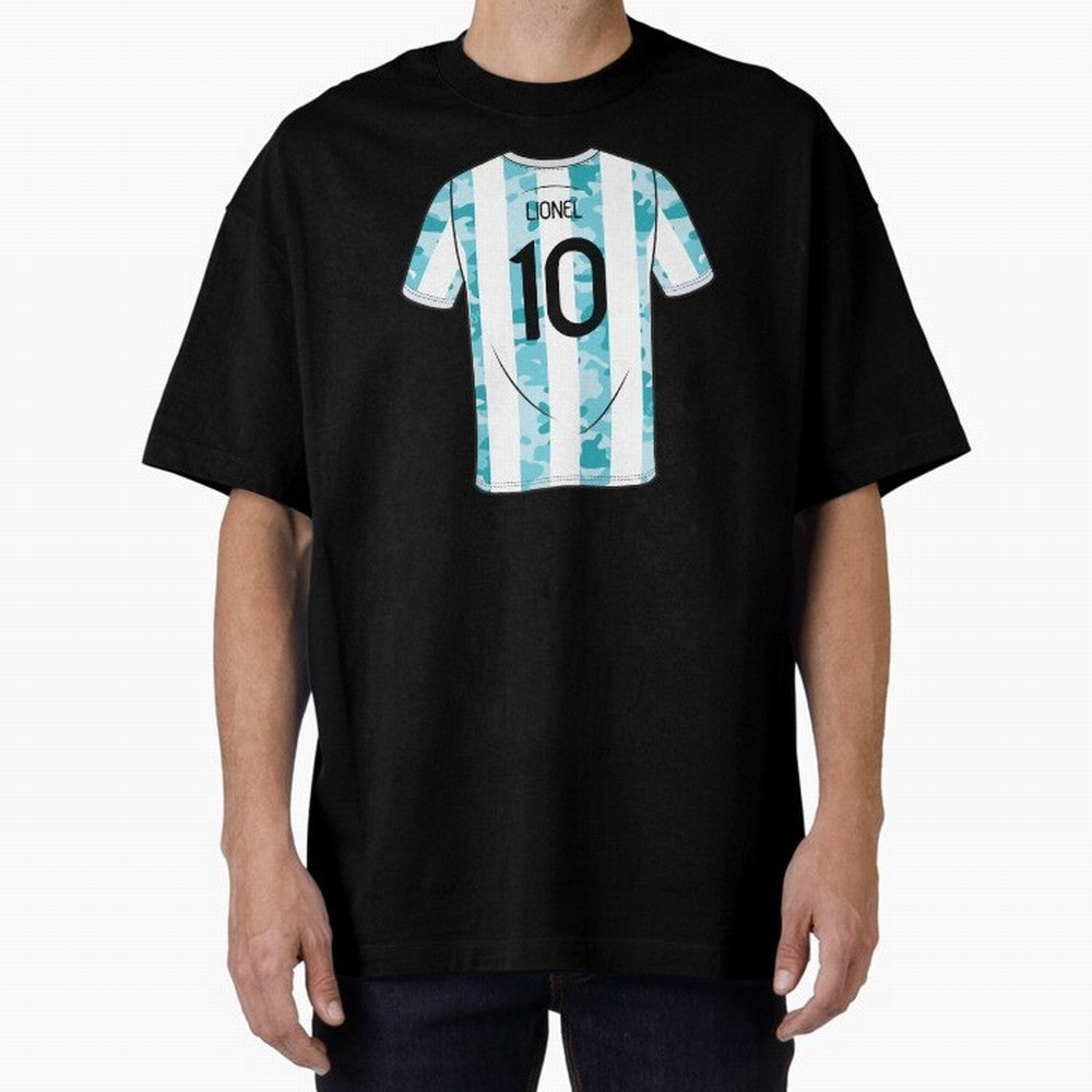 Jersey Illustration LeoMessi Classic T-Shirt Show Your Stadium Side during Match Day Hype around FIFA World Cup 2026 Group Stage, Neymar, Brazil, Global Supporter Spirit, Legendary Goals, National Colors and Tournament Celebration; Great for Watch